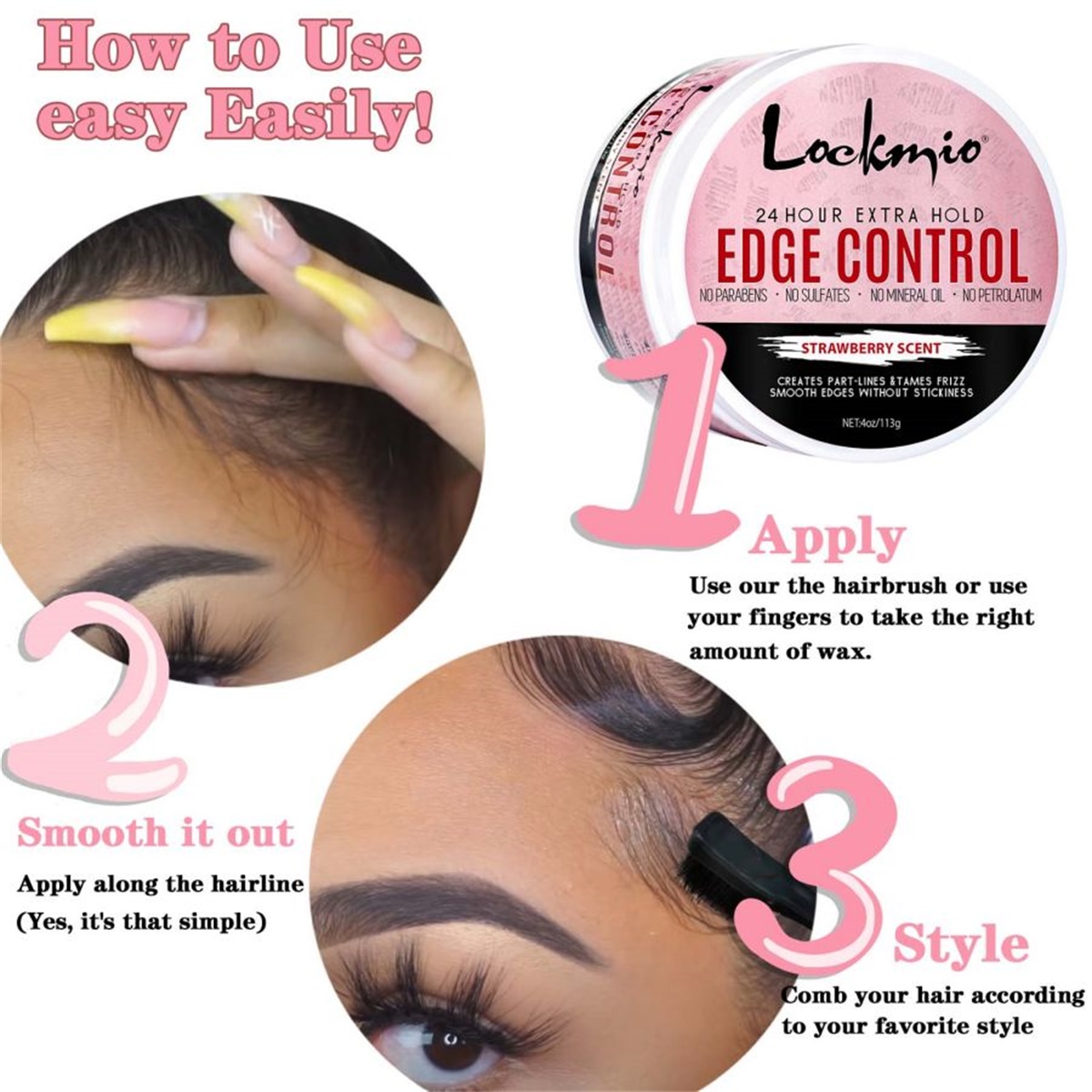 Гель для укладки волос, масло  – обзор и цена Edge Control Gel
